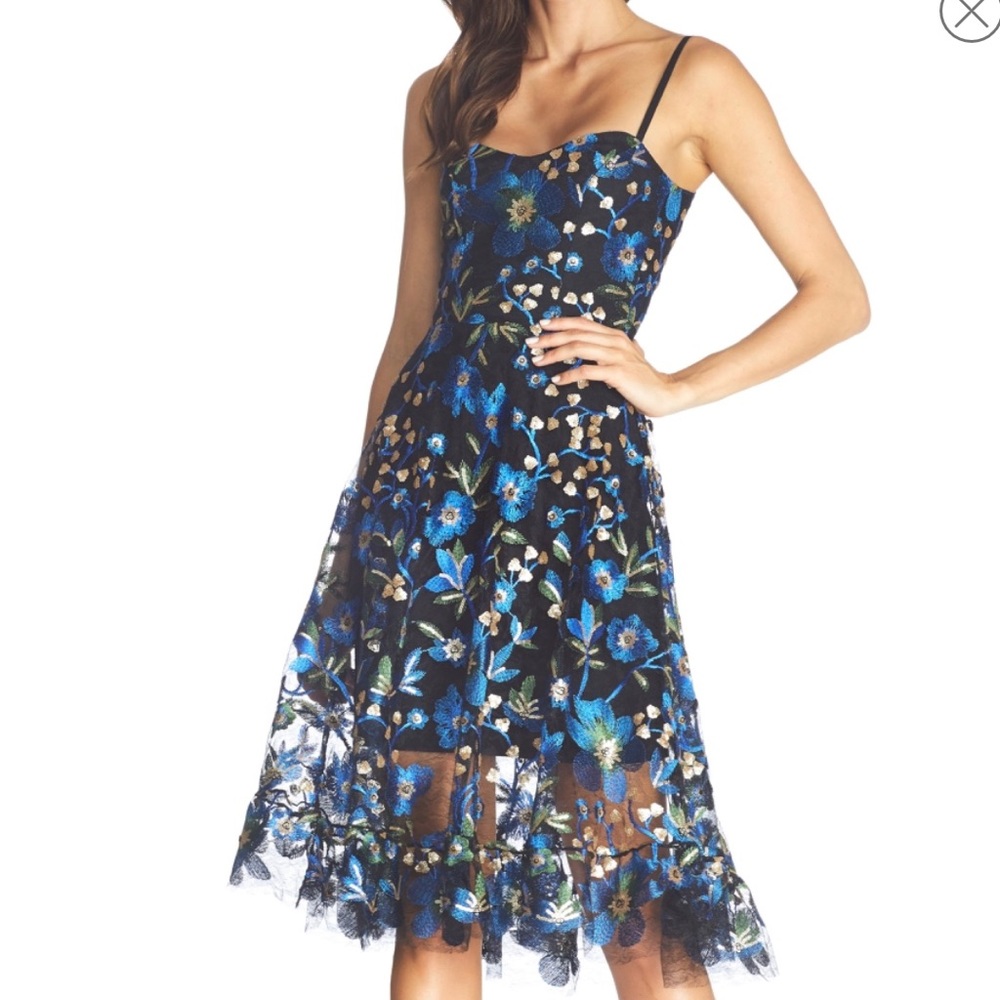 Uma Floral Embroidered Lace Dress